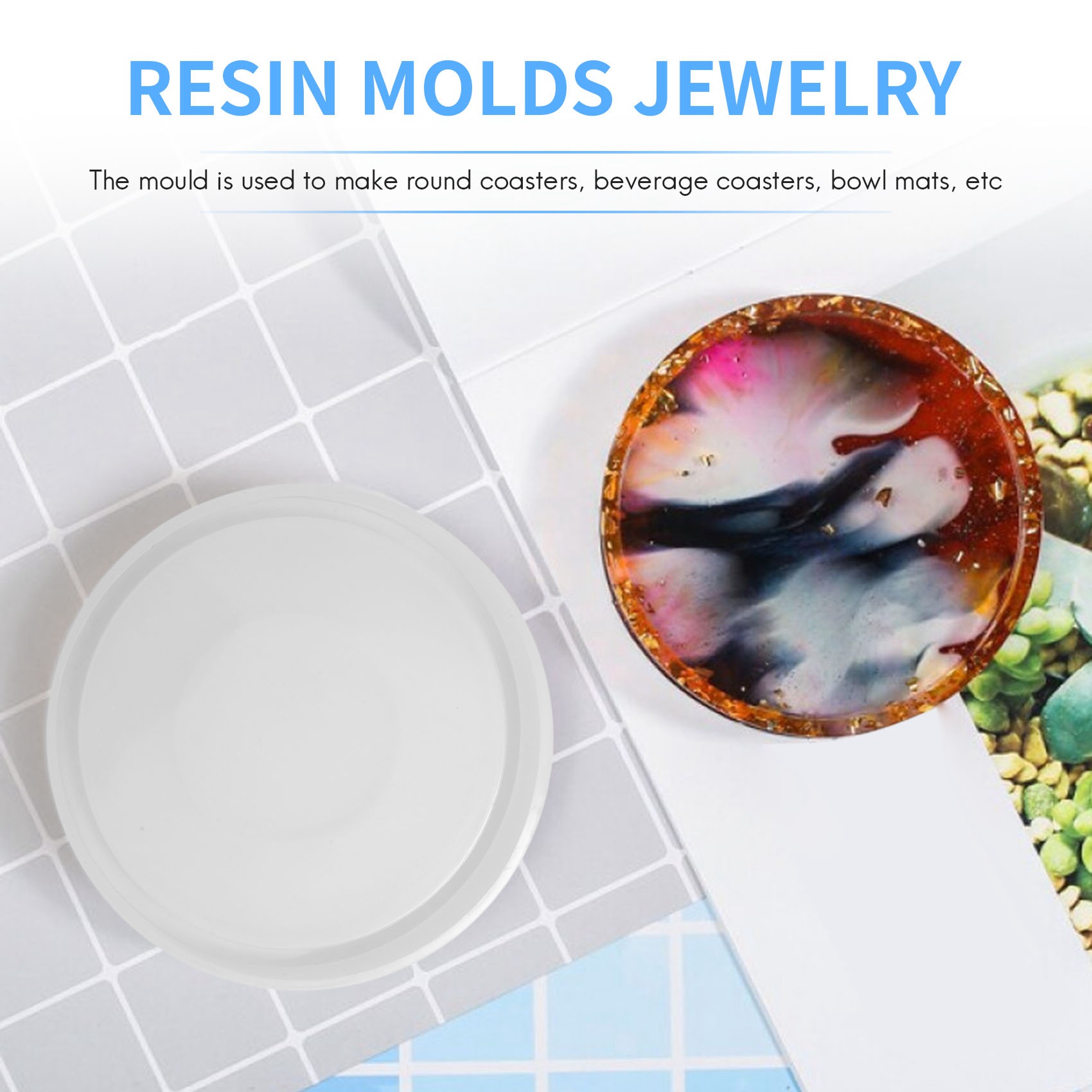 Coaster Mold Round - 4 Pack Big Diy Round Coaster