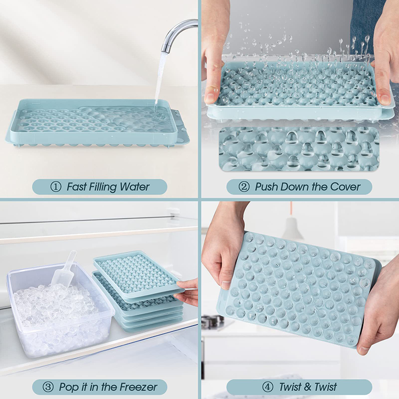 Mini Ice Cube Tray 104 Holes R - đánh giá và giá Coaster Mold Round