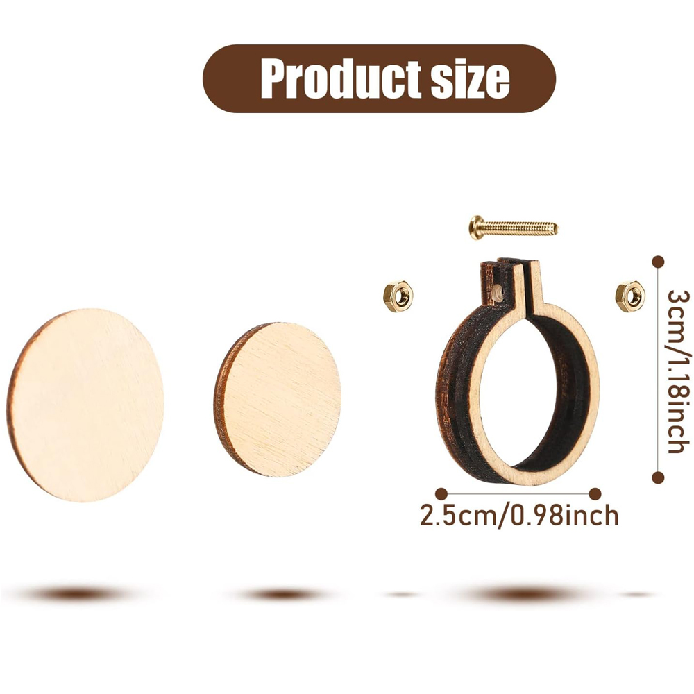 10Pcs/Set Wooden Mini Embroide - đánh giá và giá Wood Ring Blank