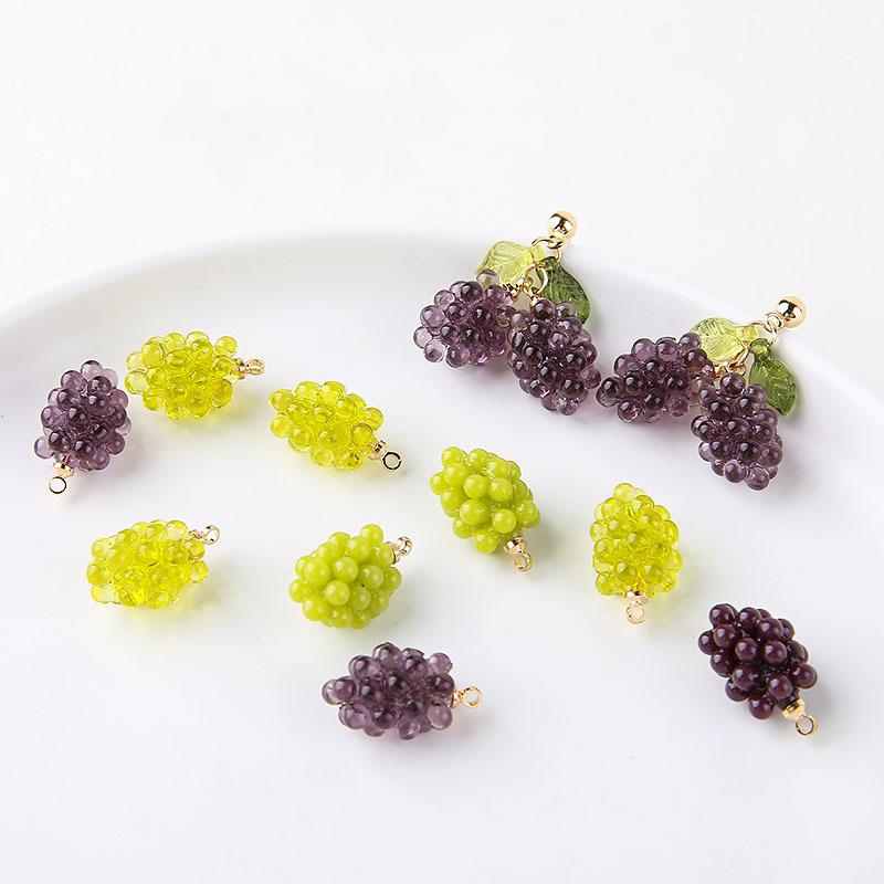 6pcs Cute Little Grapes Resin  - đánh giá và giá Resin Craft Projects