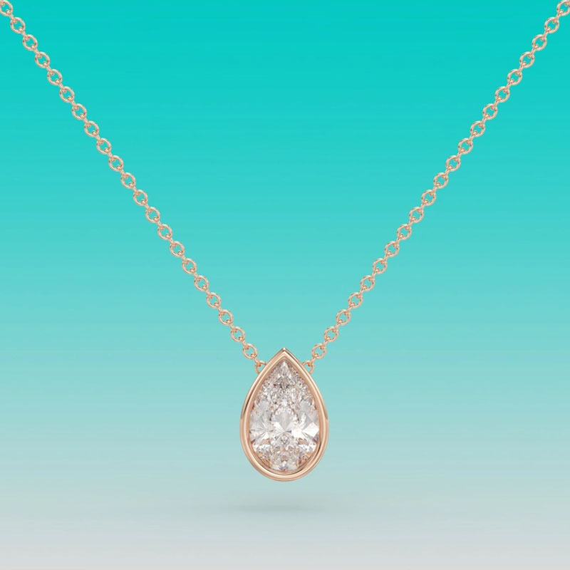 1‑4CT Pear Cut Bezel Set Moiss - đánh giá và giá Bezels Set Pendant