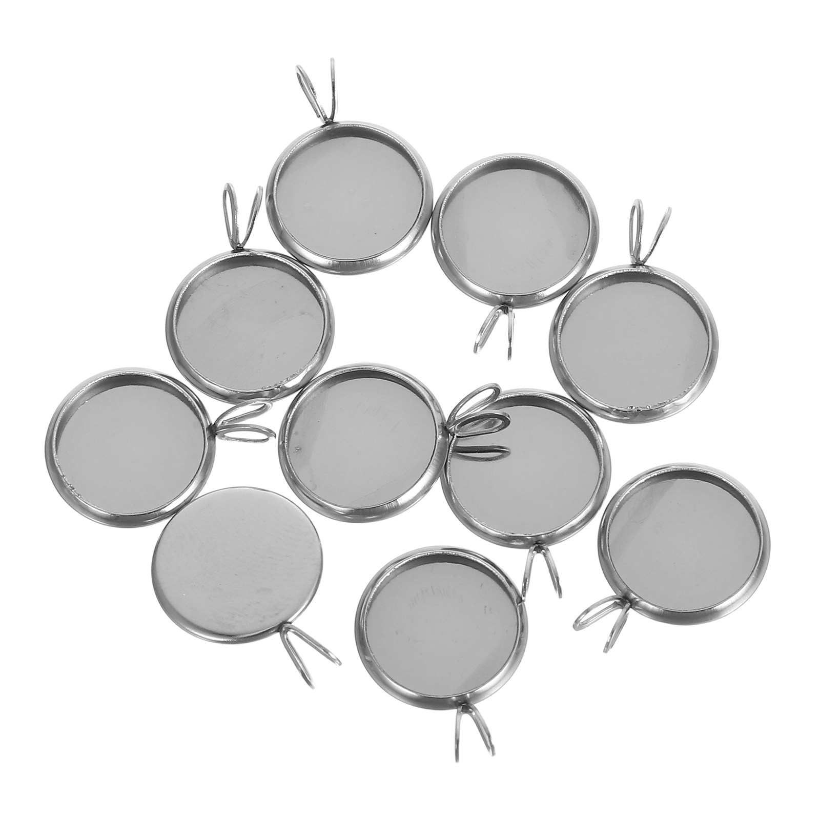 10Pcs 12Mm Round Tray Pendant  - đánh giá và giá Resin Craft Supplies