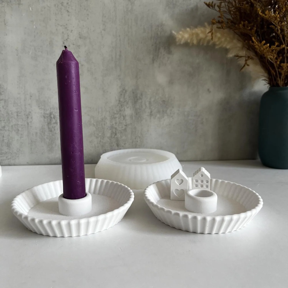 Stripe Round Dish Candle Holde - đánh giá và giá Coaster Mold Round