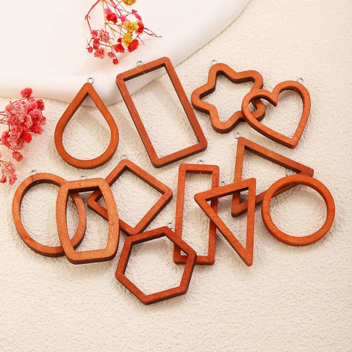 10PCS Triangle Rectangle Wood  - đánh giá và giá Resin Craft Projects