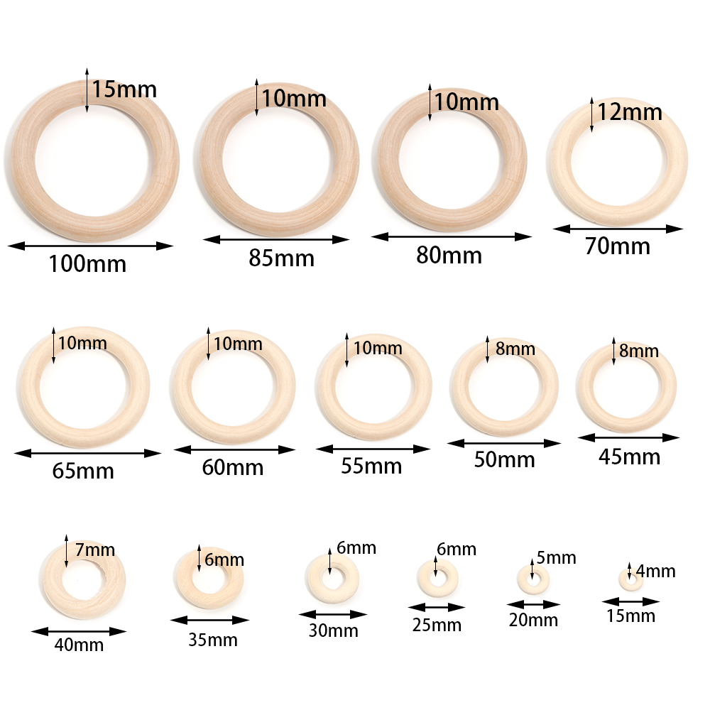 2-10pcs/lot Round Natural Wood - đánh giá và giá Wood Ring Blank